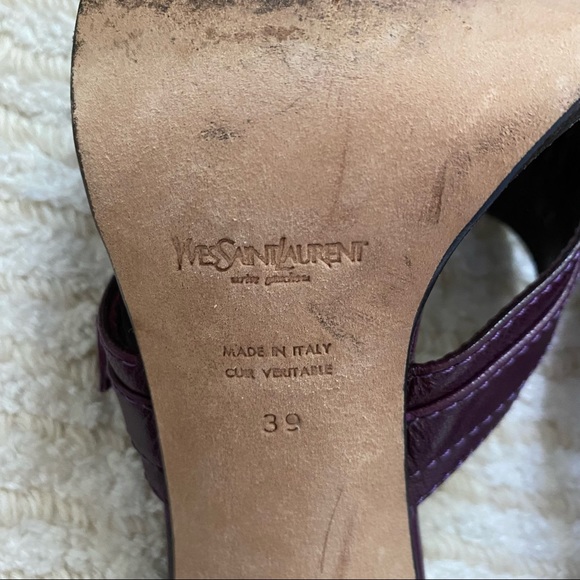 YSL Rive gauche purple slides - Picture 15 of 16